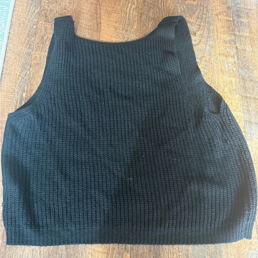 Classic Black Knit Women's Top